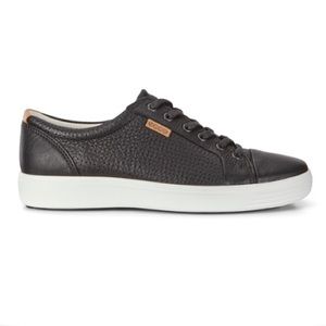Ecco Black Soft 7 Leather Sneaker
